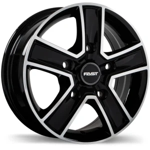 Fast Wheels – Transport – Black – 16″x6.5″ 60mm – All weather Wheels – F222-1665-53BG+60C781